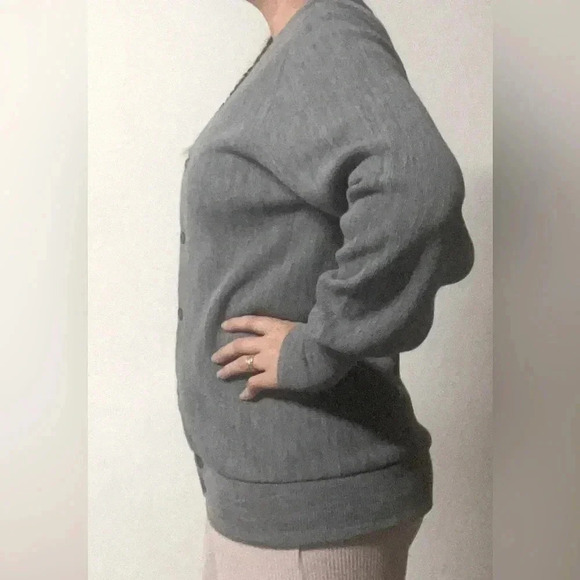 NWT 90s vintage cardigan Sears David Taylor grandpa sweater size medium neutral - Picture 13 of 15